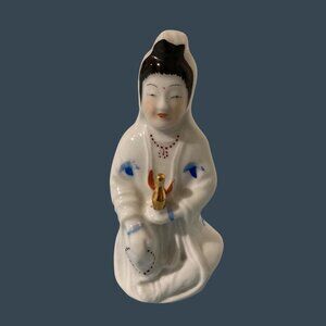 Vintage Guan Yin Chinese Goddess Porcelain Figurine